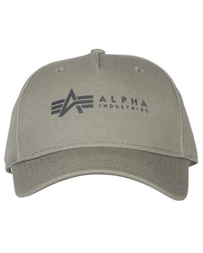 Alpha Industries Logo Printed Baseball Cap - Grey