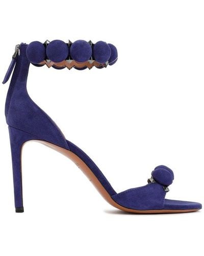 Alaïa Ankle Bracelet Bombe Sandals - Blue