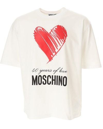Moschino 40 Years Of Love Crewneck T-shirt - White