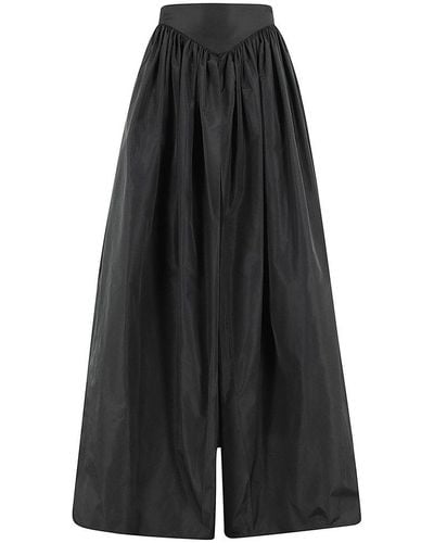 Pinko Taffeta Rear-slit Maxi Skirt - Black