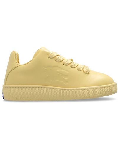 Burberry Leather Box Trainers - Yellow