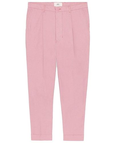 Ami Paris Tapered Trousers - Pink