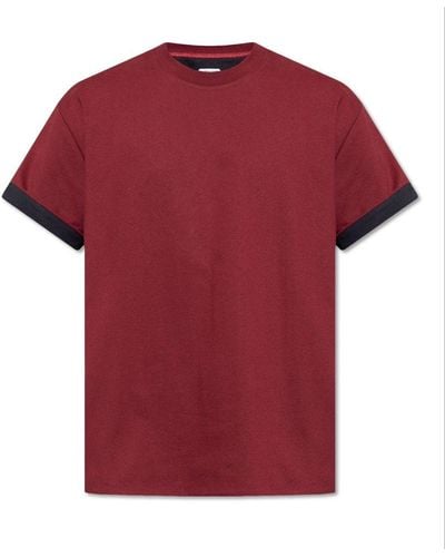 Bottega Veneta Relaxed Fit Double Layer T-shirt - Red