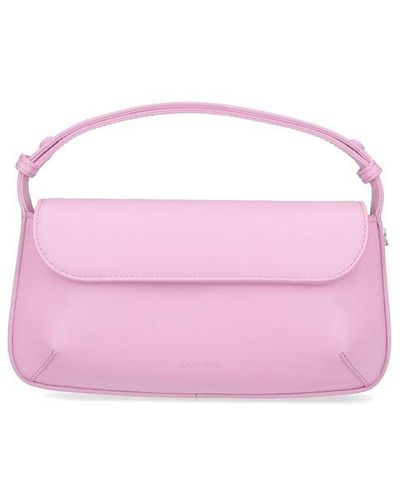 Courreges Logo Deatailed Foldover Top Tote Bag - Pink
