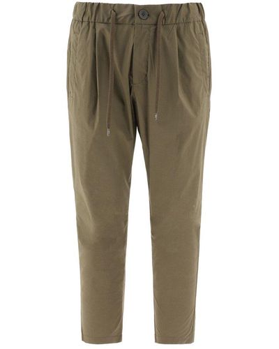 Herno Pleat Detailed Drawstring Trousers - Green