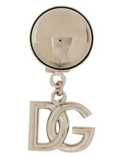 Dolce & Gabbana Mono Logo Earring - White