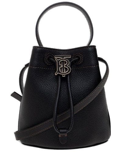 Burberry 'tb Mini' Bucket Shoulder Bag - Black