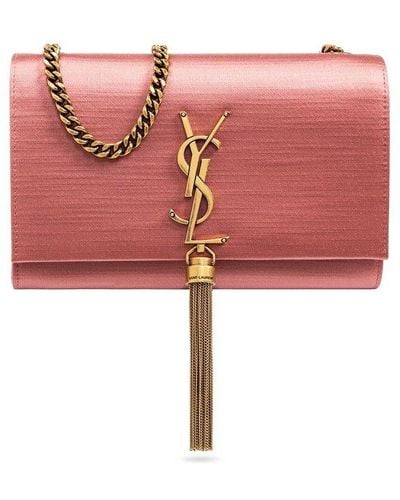 Saint Laurent 'kate Small' Shoulder Bag - Pink
