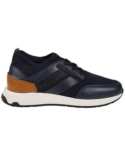 Tod's Panelled Mesh Lace-up Sneakers - Blue
