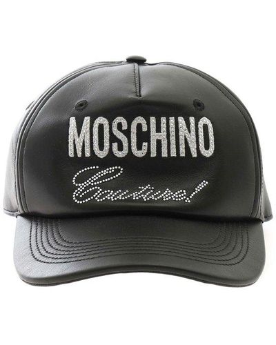 Moschino Leather Cap - Black