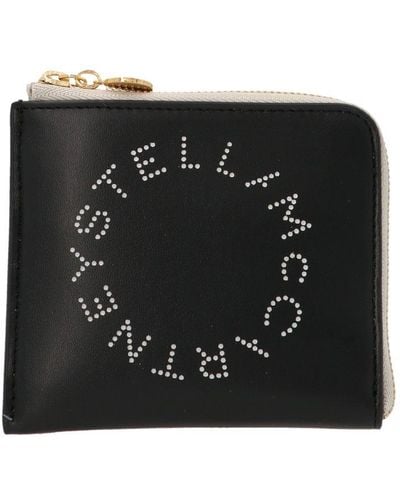Stella McCartney Logo Perforated Card Holder - Black
