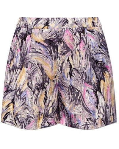 Balmain Feather Printed Shorts - Multicolour