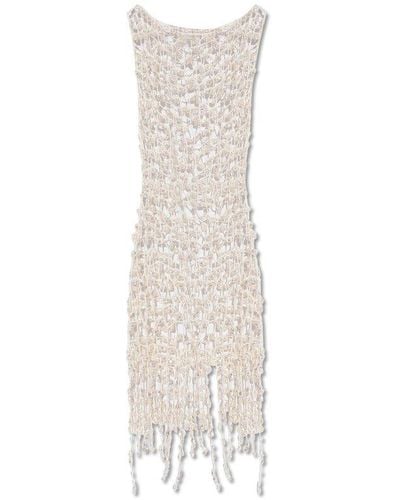 Cult Gaia 'roman' Dress With Faux Pearls, - White