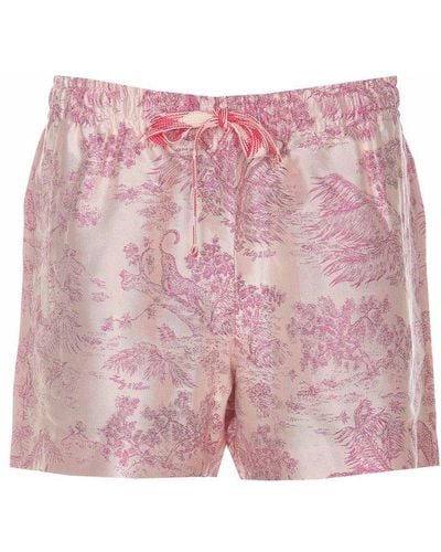 Zadig & Voltaire Paxi Jacquared Drawstring Shorts - Pink