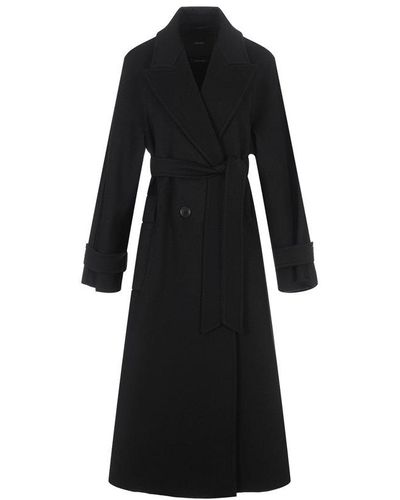Max Mara Adda Flared Coat In Cashmere - Black
