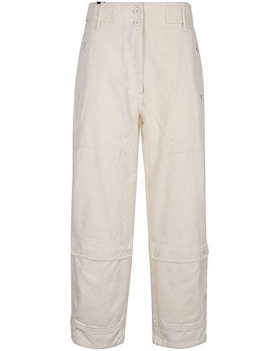 Weekend by Maxmara Relaxed Fit Wide Leg Trousers - White
