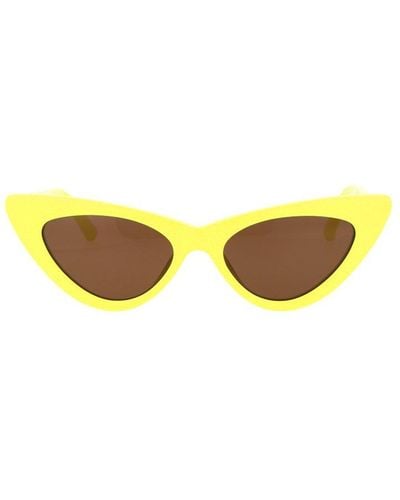 Linda Farrow X The Attico Dora D-frame Sunglasses - Yellow
