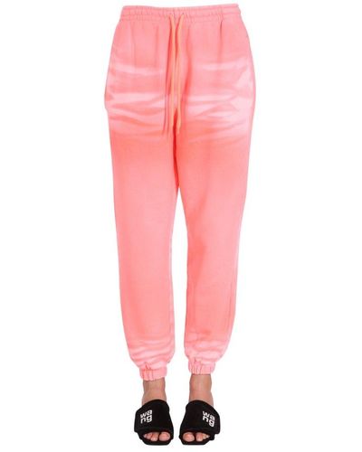 Alexander Wang jogging Trousers With Stencil Logo - Pink