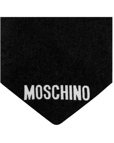 Moschino Shawl With Logo, - Black