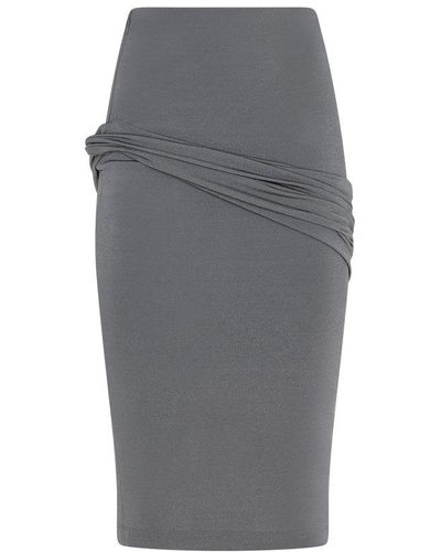 Givenchy Draped Skirt - Gray