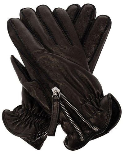DSquared² Gloves From Lamb Leather - Black