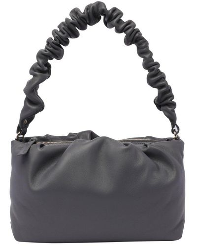 Zanellato Ruched-handle Zipped Shoulder Bag - Black