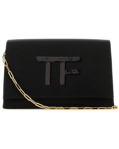 Tom Ford Tf Embellished Small Crossbody Bag - Black