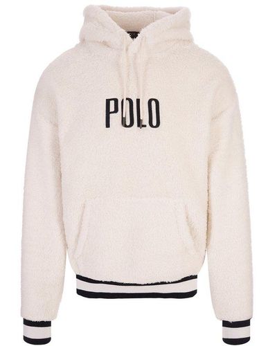 Polo Ralph Lauren Fleece Hoodie With Logo - White