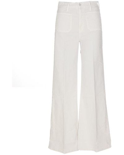 Mother Rollet Skimp Wide-leg Trousers - White