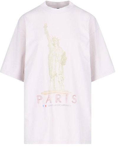 Balenciaga Paris Liberty Medium Fit T-shirt - White