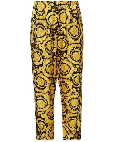 Versace Allover Baroque Pattern Pyjama Trousers - Yellow