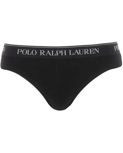 Polo Ralph Lauren Logo Band Three-pack Briefs - Black