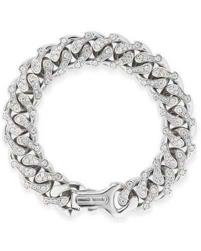 Emanuele Bicocchi Large Crystal Chain Bracelet - Metallic