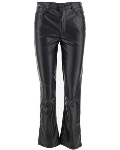 Mother The Insider Ankle Faux Leather Pants - Black