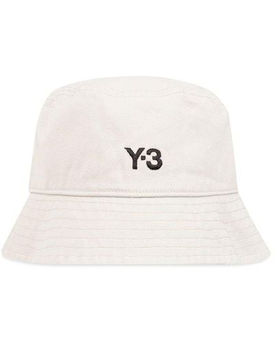 Y-3 Bucket Hat With Logo - White