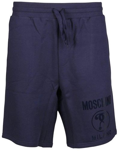 Moschino Double Question Mark Sweat Shorts - Blue