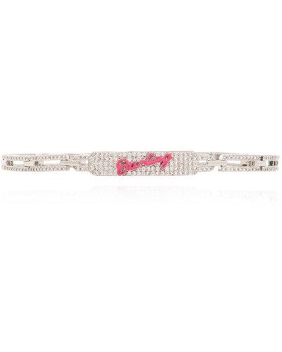 DSquared² Logo Lettering Embellished Bracelet - Metallic