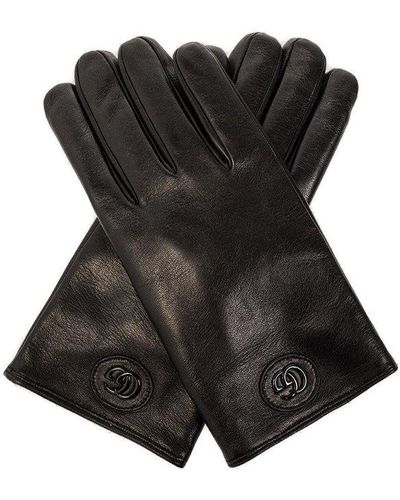 Gucci GG Motiv Gloves - Black