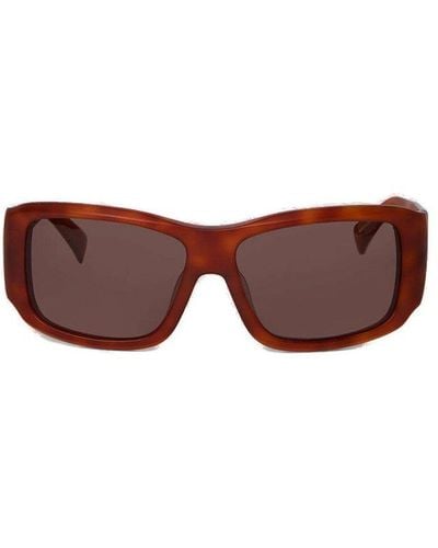 Eytys Sinai Rectangular Frame Sunglasses - Brown
