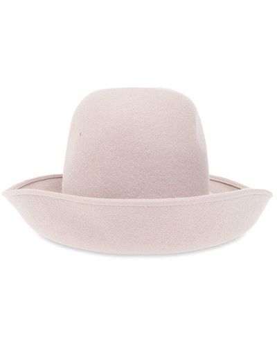 Emporio Armani Wool Bowler Hat - Pink