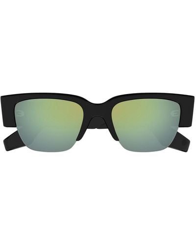 Alexander McQueen Rectangular Frame Sunglasses - Green