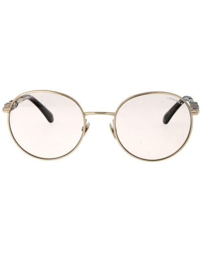 Chanel Round Frame Sunglasses - Natural