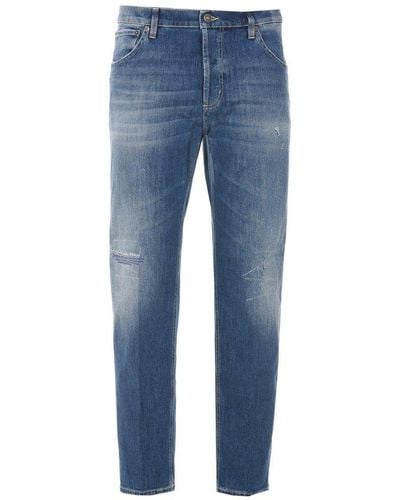 Dondup High-waist Distressed Jeans - Blue