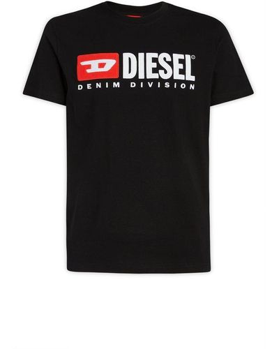 DIESEL T-diegor Brand-print Cotton-jersey T-shirt - Black
