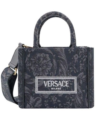 Versace Barocco Athena Top Handle Bag - Blue