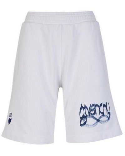 Givenchy Logo Printed Track Shorts - White