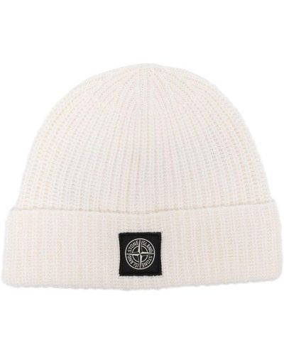 Stone Island Childrens Boys Hat Offwhite main image 1