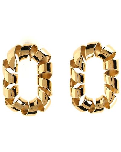 Rabanne Xl Link Twist Earrings - Metallic