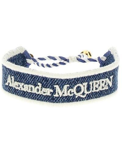 Alexander McQueen Embroidered Bracelet - White