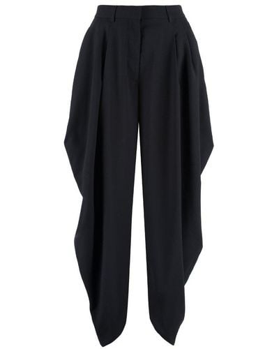 Loewe Draped Pleated Trousers - Black